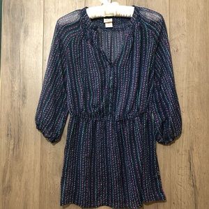 •MOSSIMO• Sheer Floral 3/4 sleeve •long blouse